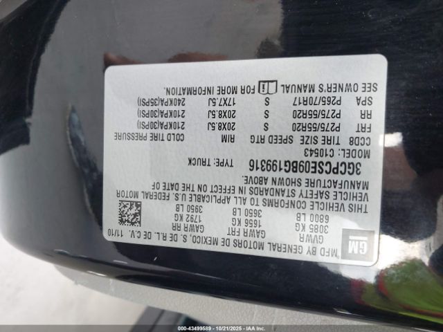 2011 CHEVROLET SILVERADO 1500 3GCPCSE09BG199316 Photo 8