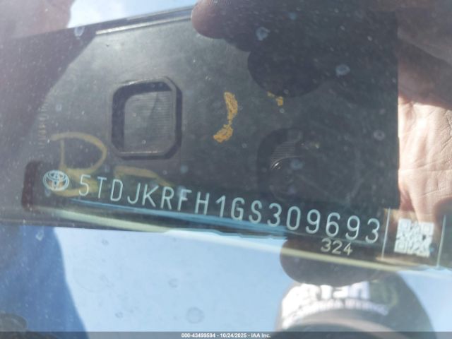 2016 TOYOTA HIGHLANDER 5TDJKRFH1GS309693 Photo 8