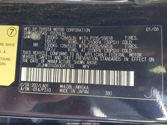 2006 LEXUS RX 400H JTJHW31U360041393 Photo 8