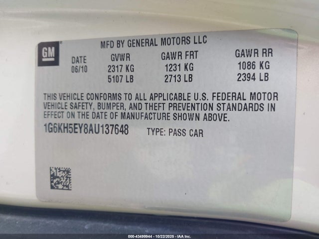 2010 CADILLAC DTS 1G6KH5EY8AU137648 Photo 8