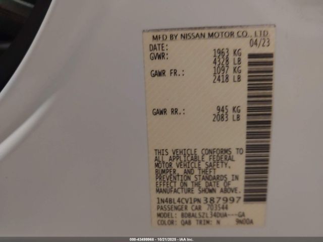 2023 NISSAN ALTIMA 1N4BL4CV1PN387997 Photo 8