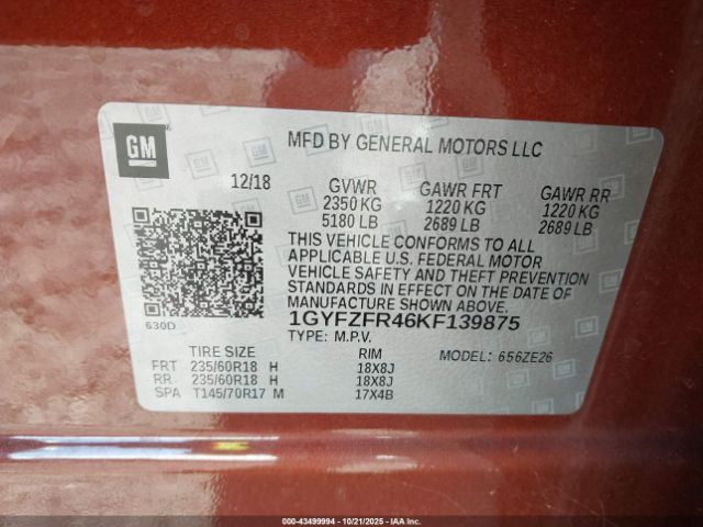 2019 CADILLAC XT4 1GYFZFR46KF139875 Photo 8