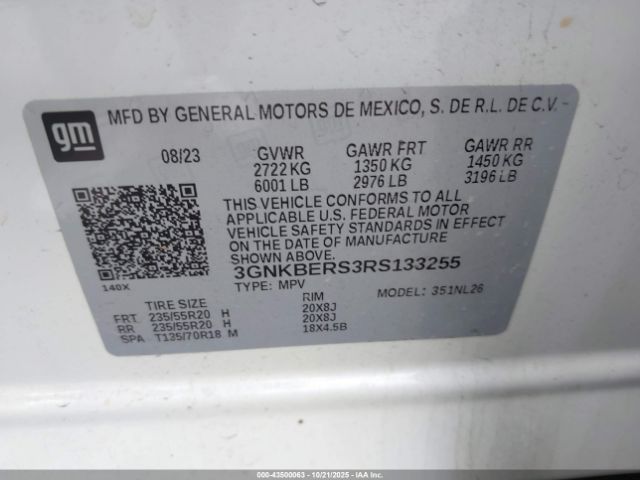 2024 CHEVROLET BLAZER 3GNKBERS3RS133255 Photo 8