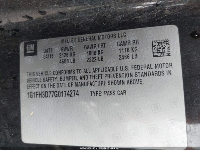 2016 CHEVROLET CAMARO 1G1FH3D77G0174274 Photo 8