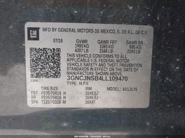 2020 CHEVROLET TRAX 3GNCJNSB4LL109470 Photo 8