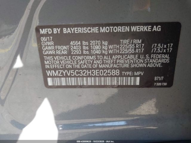 2017 MINI COUNTRYMAN WMZYV5C32H3E02588 Photo 8