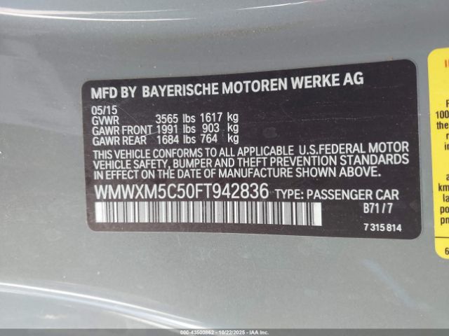 2015 MINI HARDTOP WMWXM5C50FT942836 Photo 8