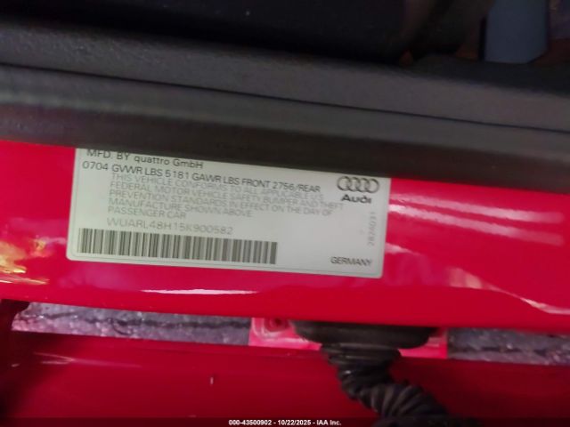 2005 AUDI S4 WUARL48H15K900582 Photo 8