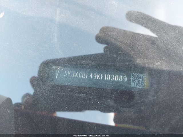 2019 TESLA MODEL X 5YJXCBE49KF183089 Photo 8