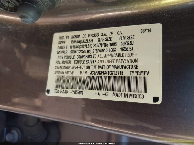 3CZRM3H34EG712715 Honda CR-V LX