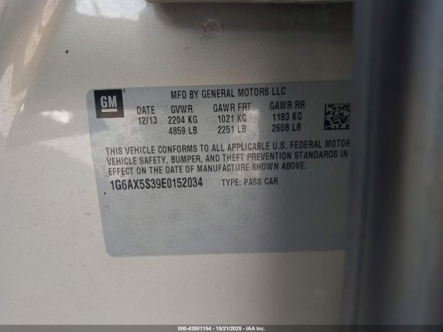 2014 CADILLAC CTS 1G6AX5S39E0152034 Photo 8