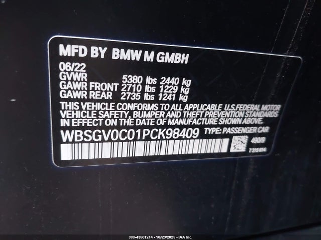 2023 BMW M8 GRAN COUPE WBSGV0C01PCK98409 Photo 8