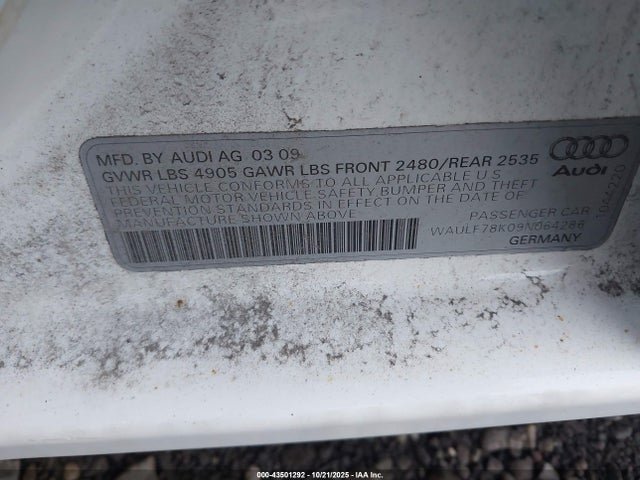 2009 AUDI A4 WAULF78K09N064286 Photo 8