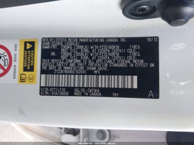 2013 LEXUS RX 350 2T2ZK1BA9DC102045 Photo 8