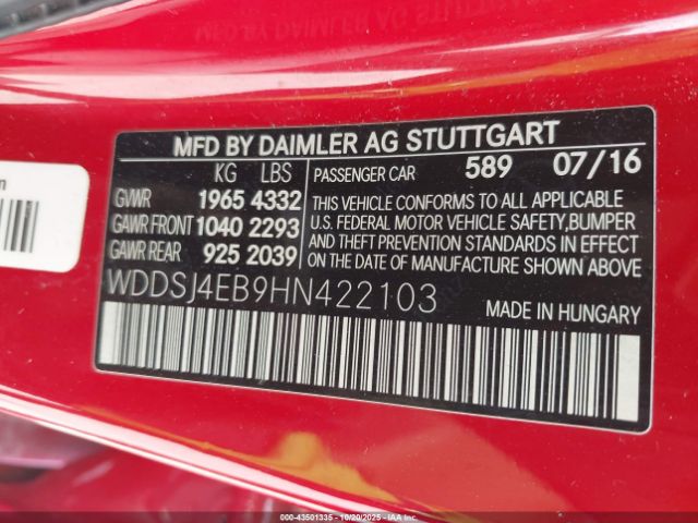 2017 MERCEDES-BENZ CLA 250 WDDSJ4EB9HN422103 Photo 8