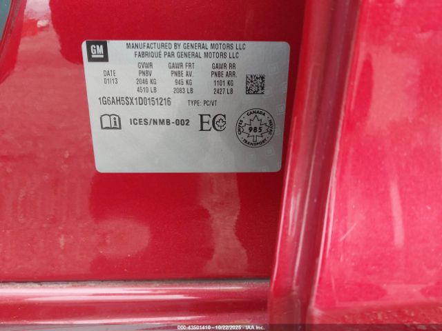 2013 CADILLAC ATS 1G6AH5SX1D0151216 Photo 8