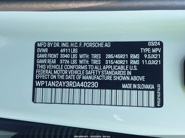 2024 PORSCHE CAYENNE E-HYBRID WP1AN2AY3RDA40230 Photo 8