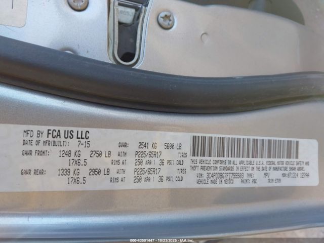 2015 DODGE JOURNEY 3C4PDDBG7FT755503 Photo 8