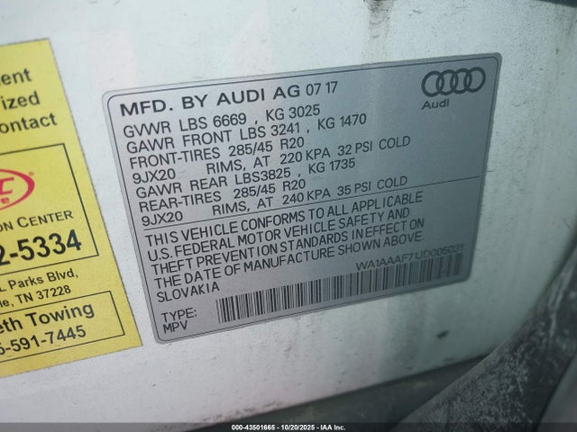 2018 AUDI Q7 WA1AAAF71JD005031 Photo 8