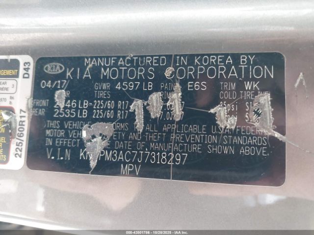 2018 KIA SPORTAGE KNDPM3AC7J7318297 Photo 8