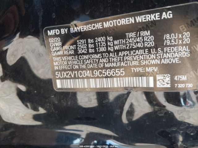 2020 BMW X4 5UX2V1C04L9C56655 Photo 8