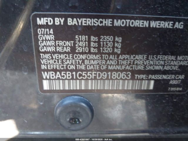 2015 BMW 535I WBA5B1C55FD918063 Photo 8