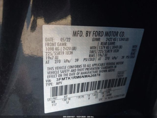 2022 FORD MUSTANG MACH-E 3FMTK1RM6NMA26878 Photo 8