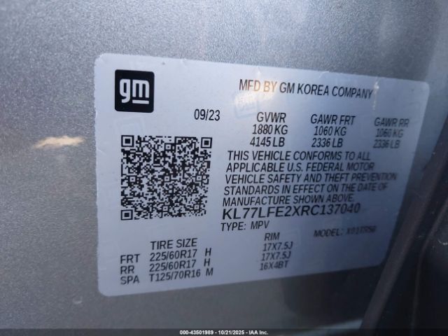 2024 CHEVROLET TRAX KL77LFE2XRC137040 Photo 8