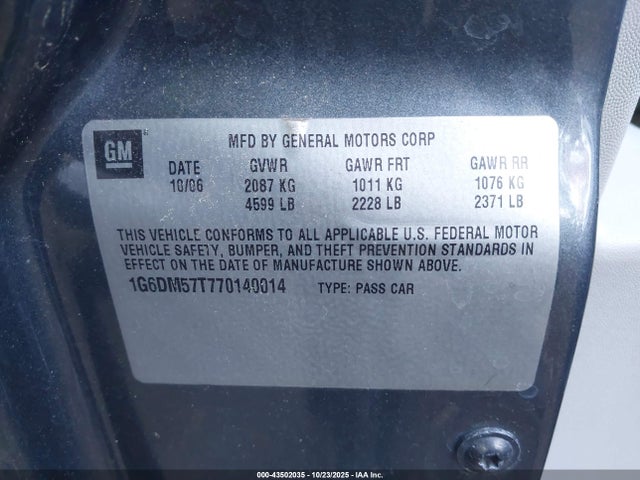 2007 CADILLAC CTS 1G6DM57T770140014 Photo 8