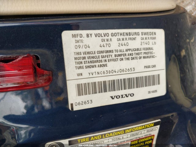 2004 VOLVO C70 YV1NC63D04J062653 Photo 8