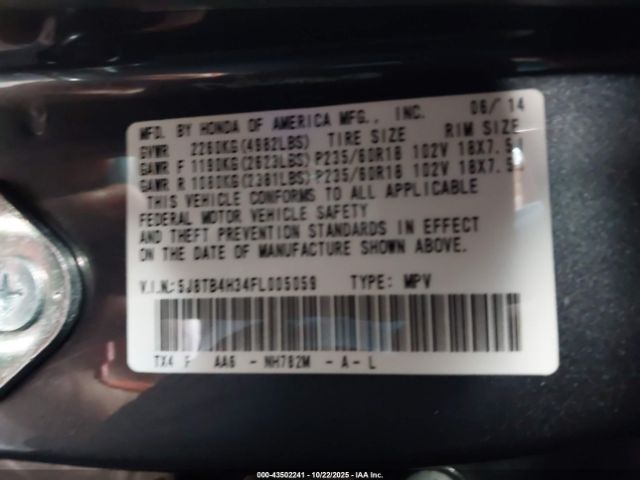 2015 ACURA RDX 5J8TB4H34FL005059 Photo 8
