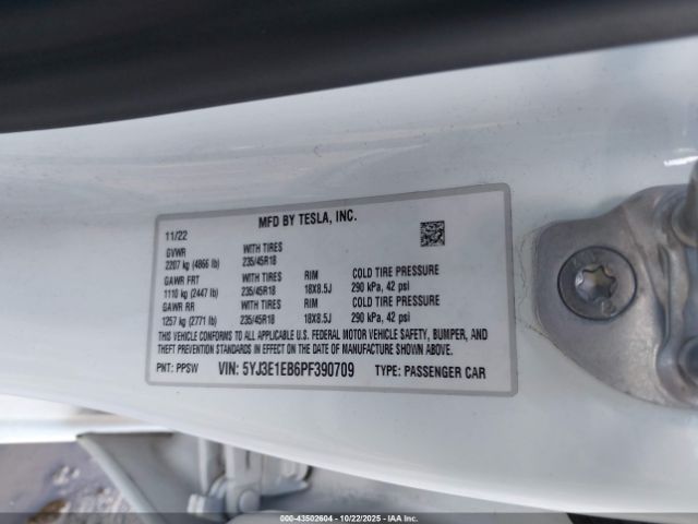 2023 TESLA MODEL 3 5YJ3E1EB6PF390709 Photo 8