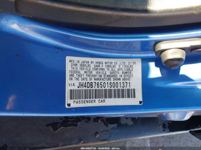 2001 ACURA INTEGRA JH4DB76501S001371 Photo 8