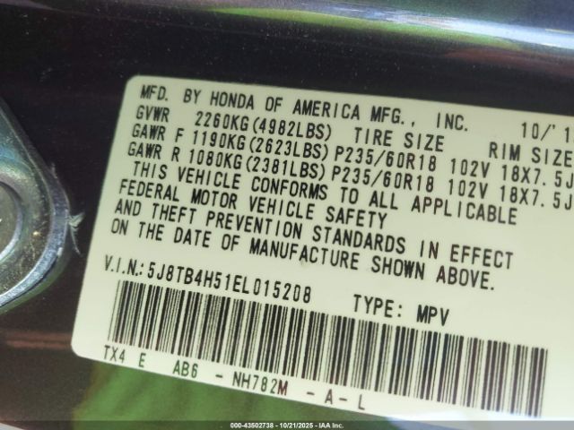 2014 ACURA RDX 5J8TB4H51EL015208 Photo 8