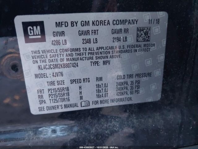 2019 BUICK ENCORE KL4CJCSM2KB807424 Photo 8