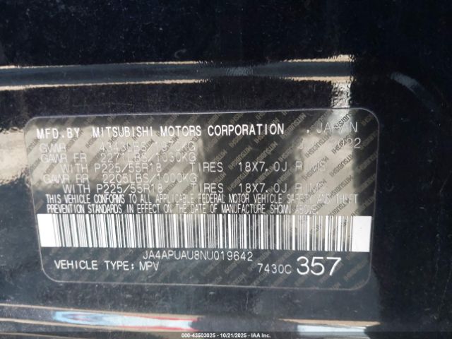 2022 MITSUBISHI OUTLANDER SPORT JA4APUAU8NU019642 Photo 8