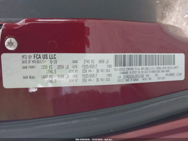 2018 DODGE GRAND CARAVAN 2C4RDGEG2JR331566 Photo 8