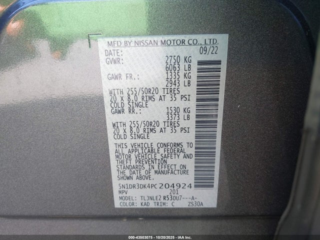 Nissan Pathfinder 2023 5N1DR3DK4PC204924 Image 9