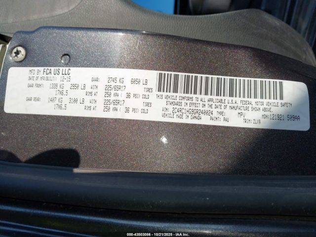 2016 CHRYSLER TOWN & COUNTRY 2C4RC1HG9GR240024 Photo 8