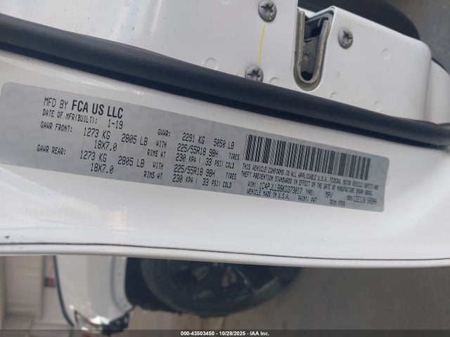 Продаж на аукціоні авто 2019 Jeep Cherokee Altitude Fwd, vin: 1C4PJLLB8KD373017, номер лоту: 43503450
