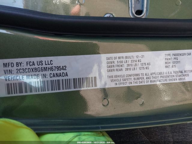 2021 DODGE CHARGER 2C3CDXBG6MH679542 Photo 8