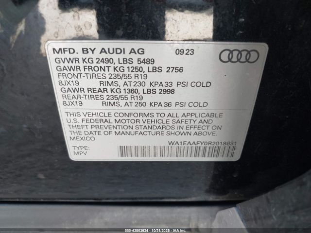 2024 AUDI Q5 WA1EAAFY0R2018631 Photo 8
