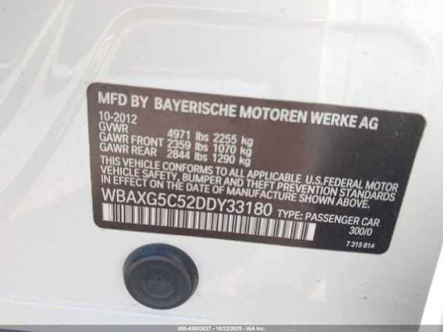 2013 BMW 528I WBAXG5C52DDY33180 Photo 8