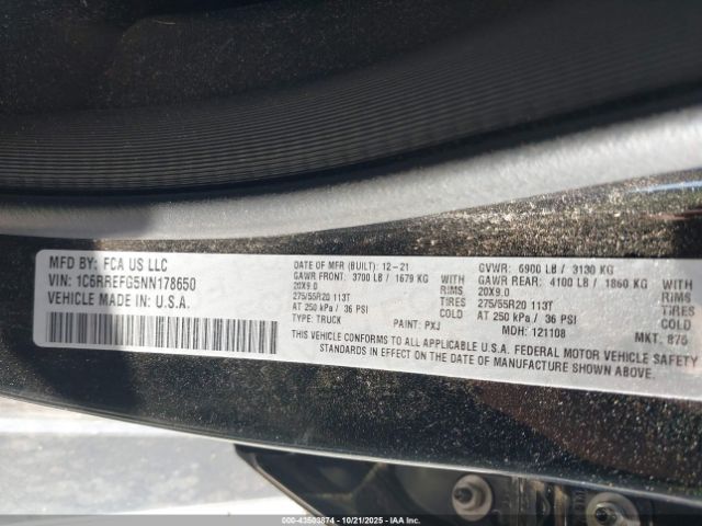 2022 RAM 1500 1C6RREFG5NN178650 Photo 8