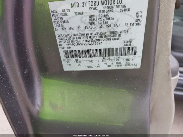 2009 FORD ESCAPE 1FMCU03779KA15621 Photo 8