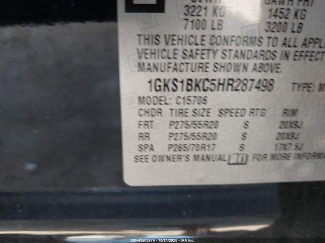 2017 GMC YUKON 1GKS1BKC5HR287498 Photo 8