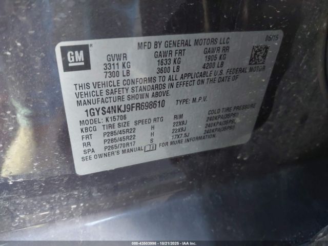 2015 CADILLAC ESCALADE 1GYS4NKJ9FR698610 Photo 8