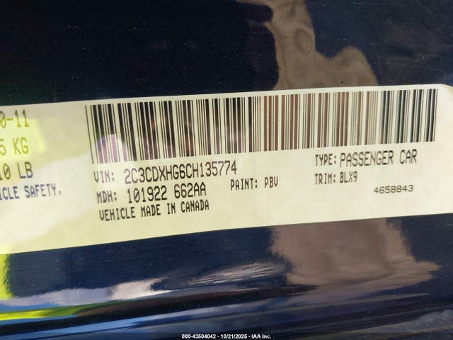2012 DODGE CHARGER 2C3CDXHG6CH135774 Photo 8