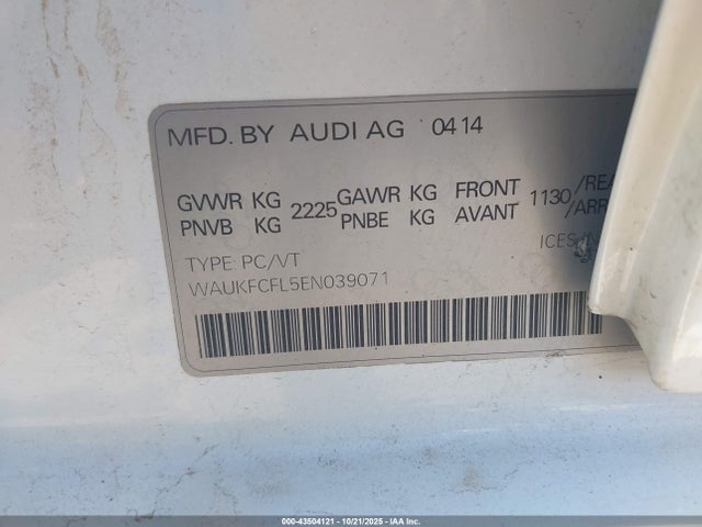 2014 AUDI A4 WAUKFCFL5EN039071 Photo 8