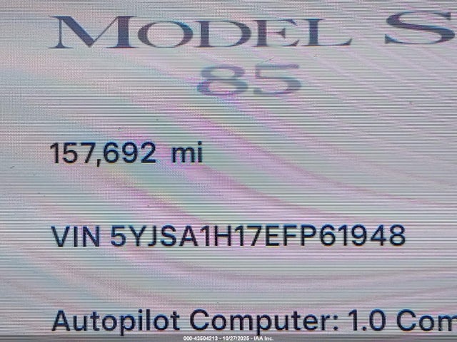 2014 TESLA MODEL S 5YJSA1H17EFP61948 Photo 8
